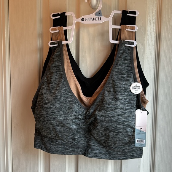 NWT SET OF THREE FITWELL WIRELESS COMFORT BRAS - Picture 3 of 6